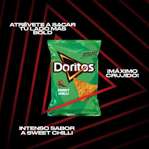 Doritos ▫️ Chilli, Nachos com sabor picante a chilli, Produto de aperitivo, embalagem individual, 140 g 6