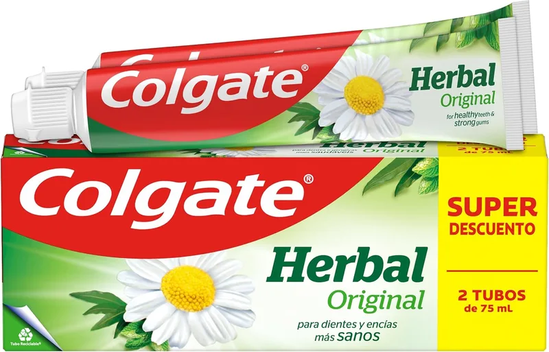 Colgate ▫️ Pasta de dentes Herbal Original 2x75 ml 345001