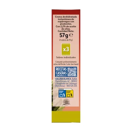 Gallina Blanca ▫️ · Sopinstant Creme de Espargos com Croutons 4