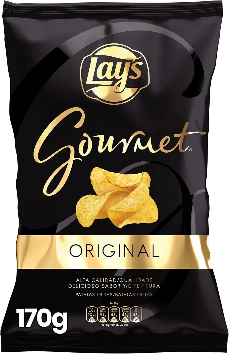 Lay's ▫️ Gourmet Batatas Fritas com Sal, 170 g, Sabor Salgado