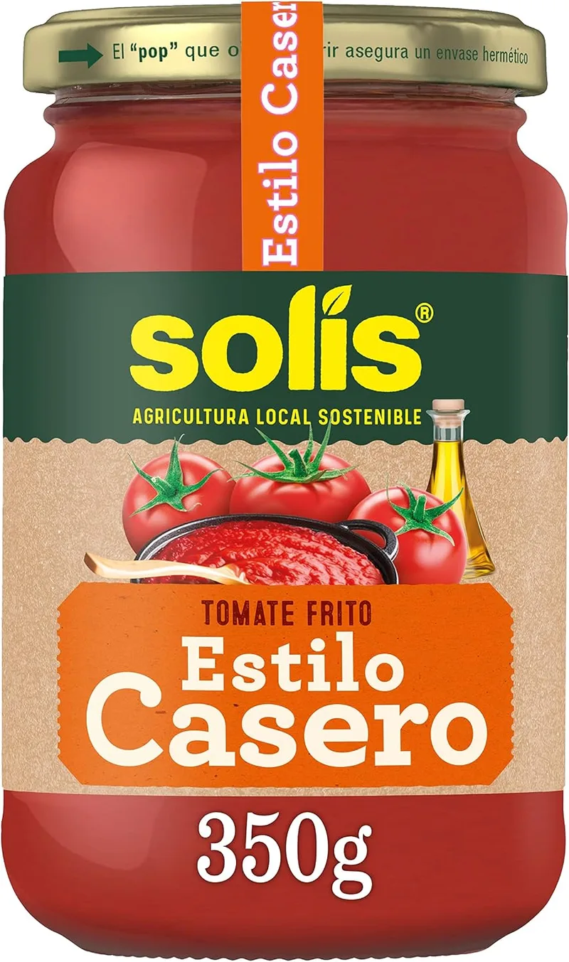 Solís ▫️ Molho de Tomate Caseiro em Frasco de Vidro - Sem Glúten - 350 g