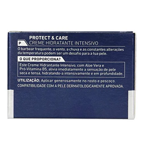 NIVEA MEN ▫️ Protege & Cuida Creme Hidratante Intensivo (1 x 50 ml), creme facial hidratante com aloé vera, creme para homens com pele muito seca, nutre e hidrata 5