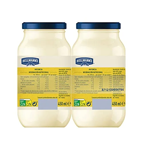 Hellmann's ▫️ Gran Maionese em Frasco, embalagem de 2 x 450 ml 2