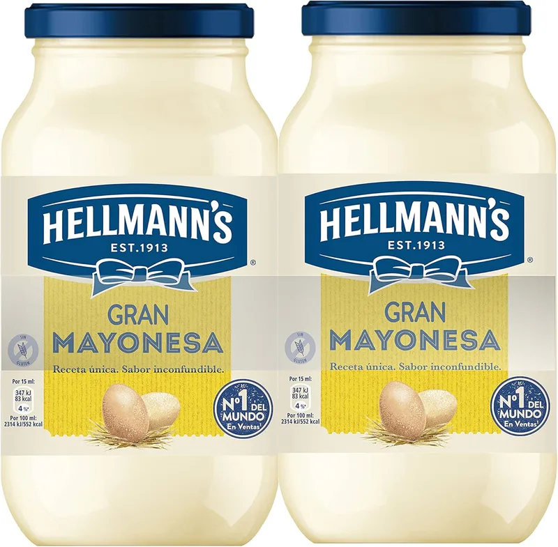 Hellmann's ▫️ Maionese Gran em frasco de 2 x 450 ml