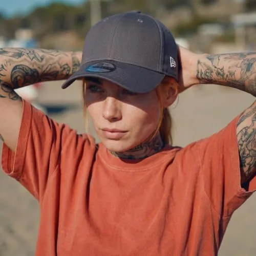 New Era ▫️ Boné de basebol 39Thirty sem estampado para mulher/homem - Boné ajustado com pala, fecho na parte de trás, pala para verão/inverno, primavera, verão, outono e inverno 2