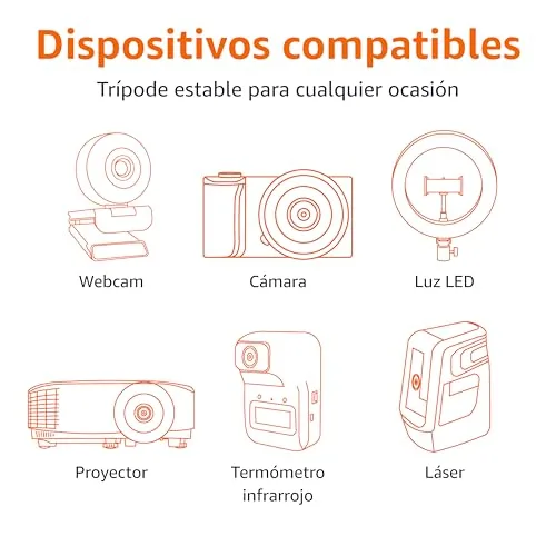 Amazon Basics ▫️ Tripé para Câmara de 127 cm/50 pol., Leve, com Bolsa, Altura Ajustável, para Câmaras Reflex Digitais, Cor Champanhe 5