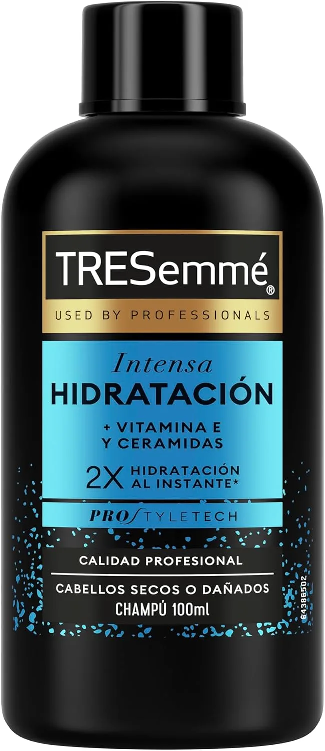 TRESemmé ▫️ Champô Hidratação Intensa para cabelos secos ou danificados com Vitamina E, nutre e fortalece 100ml