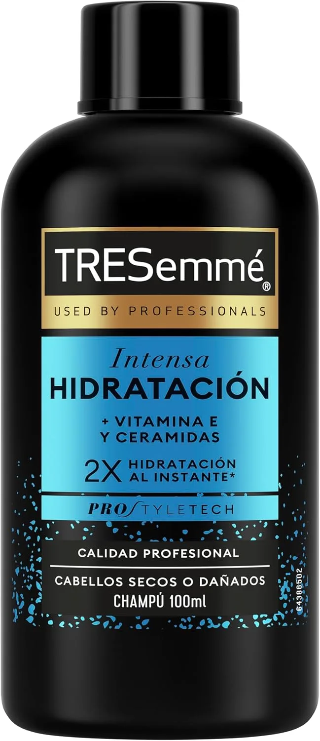 TRESemmé ▫️ Champô Hidratação Intensa para cabelo seco ou danificado com vitamina E, nutre e fortalece, 100 ml