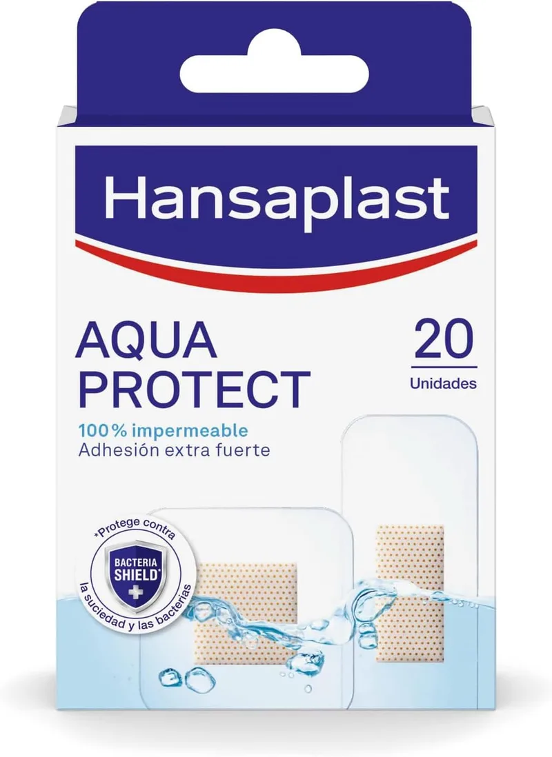 Elastoplast ▫️ Hansaplast Aqua Protect Pensos para feridas, pensos impermeáveis, para nadar e tomar banho, com aderência extraforte, altamente absorventes, respiráveis e transparentes, 20 pensos