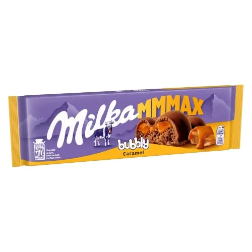 Milka ▫️ MMMAX Bubbly Caramelo, Chocolate de Leite e Recheio de Caramelo, 250 g 3
