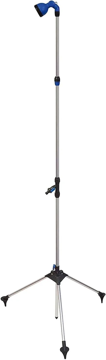 Aqua Control ▫️ Chuveiro de jardim ajustável C2094N com tripé e cabeça basculante, 2 m de altura