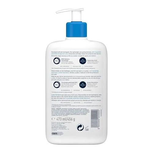 CeraVe ▫️ Loção Hidratante, Pele seca e muito seca do corpo, 473 ml 2