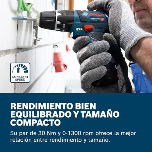 Bosch Professional ▫️ 12V System – Berbequim de percussão a bateria GSB 12V-15 (diâmetro máximo da broca para madeira: 19 mm, inclui 2 baterias de 2,0 Ah + carregador, 2 conjuntos de brocas, 1 conjunto de pontas, bolsa para ferramentas) – Conjunto exclusivo da Amazon 3