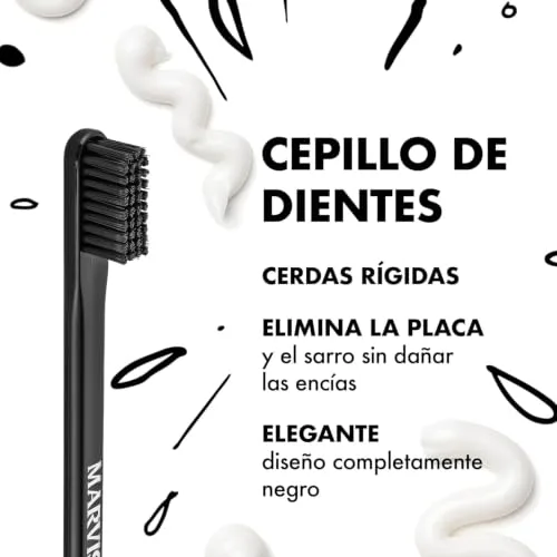 Marvis ▫️ Escova de Dentes Manual com Capa Protetora, Preta 5