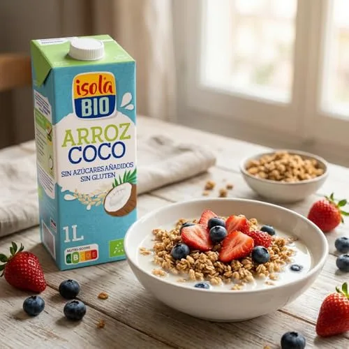 Isola Bio ▫️ Bebida Ecológica Vegetal de Arroz e Coco - Embalagem de 6 x 1 L 4