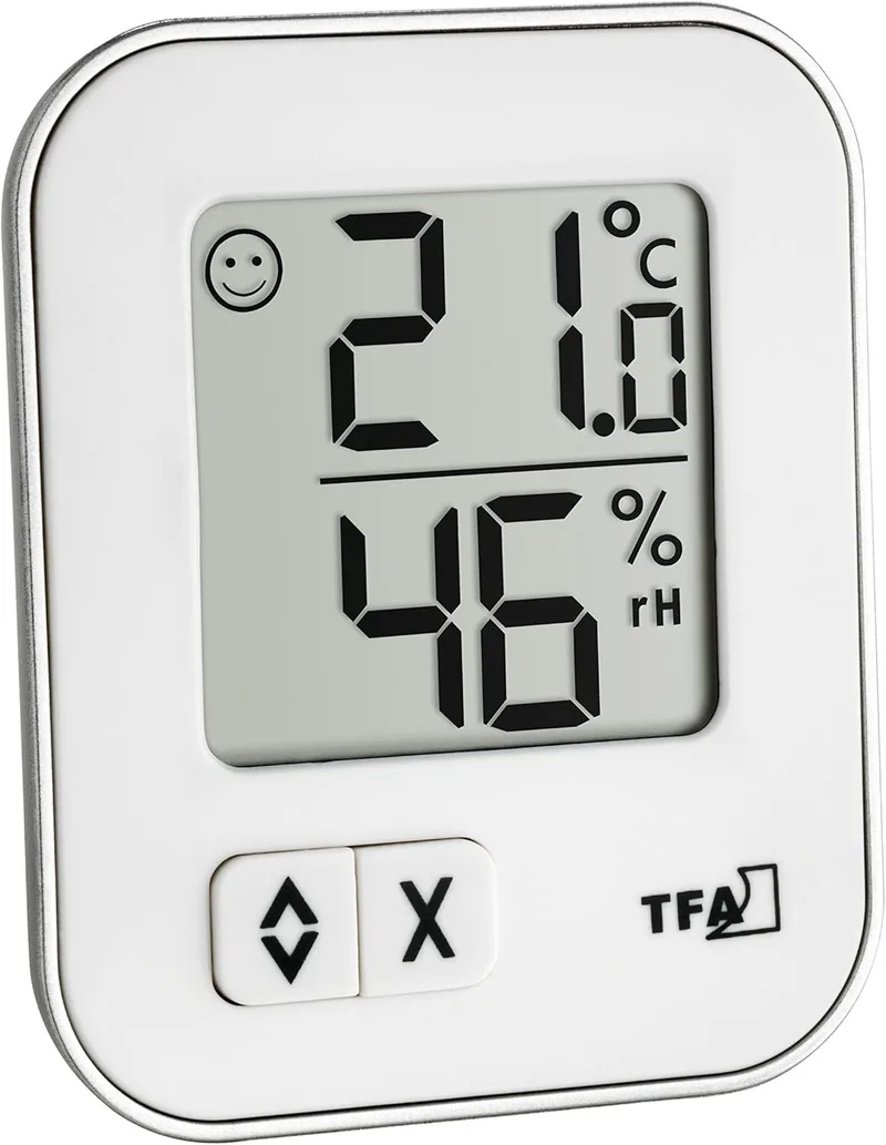 TFA ▫️ Dostmann 30.5026.02 - Termohigrómetro moxx Digital, Branco