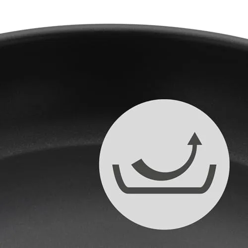 WMF ▫️ Devil - Conjunto de 3 frigideiras antiaderentes de 20-24-28 cm, frigideira em aço inoxidável com revestimento antiaderente, adequada para todos os tipos de fogões, incluindo os de indução, cor preta 6