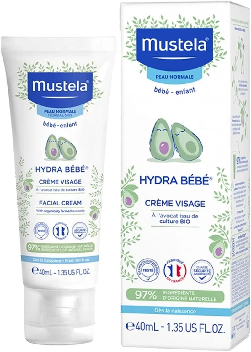 Mustela ▫️ S0578807 Creme Hidratante Hydra Baby, 40 ml, Multicor, Baunilha