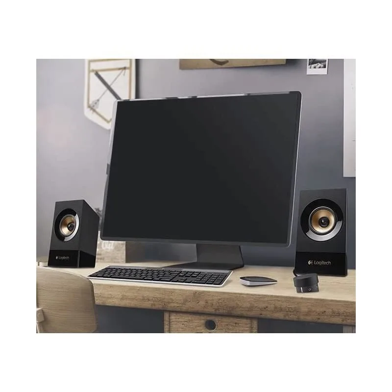 Logitech ▫️ Z533 2.1 Sistema de altifalantes 2.1 com subwoofer, som potente, 120 W de potência de pico, graves potentes, Entradas de áudio de 3,5 mm/RCA, compatível com vários dispositivos, ficha UE, PC/PS4/Xbox/TV/smartphone/tablet 2