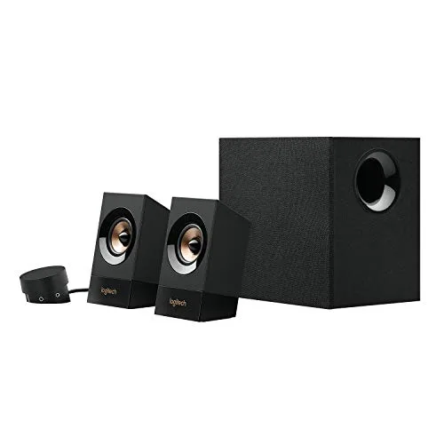 Logitech ▫️ Z533 2.1 Sistema de altifalantes 2.1 com subwoofer, som potente, 120 W de potência de pico, graves potentes, Entradas de áudio de 3,5 mm/RCA, compatível com vários dispositivos, ficha UE, PC/PS4/Xbox/TV/smartphone/tablet 3