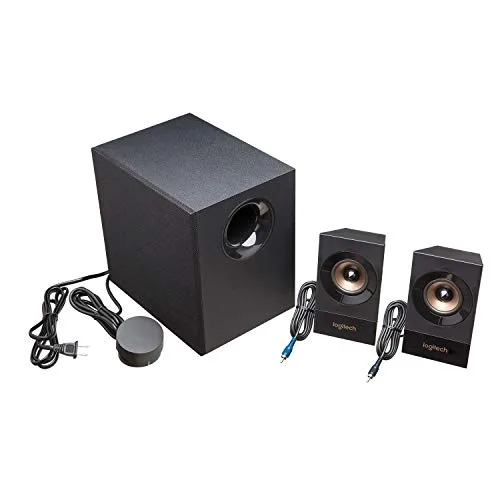 Logitech ▫️ Z533 2.1 Sistema de altifalantes 2.1 com subwoofer, som potente, 120 W de potência de pico, graves potentes, Entradas de áudio de 3,5 mm/RCA, compatível com vários dispositivos, ficha UE, PC/PS4/Xbox/TV/smartphone/tablet 4