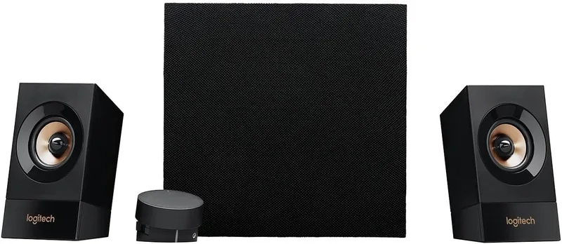 Logitech ▫️ Z533 2.1 Sistema de altifalantes 2.1 com subwoofer, som potente, 120 W de potência de pico, graves potentes, Entradas de áudio de 3,5 mm/RCA, compatível com vários dispositivos, ficha UE, PC/PS4/Xbox/TV/smartphone/tablet