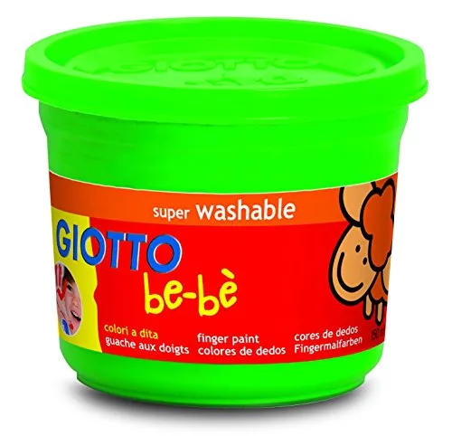 Giotto be-bè ▫️ Tinta para Pintar com os Dedos Lavável, Frascos, Cores variadas, 4 x 150 ml 3