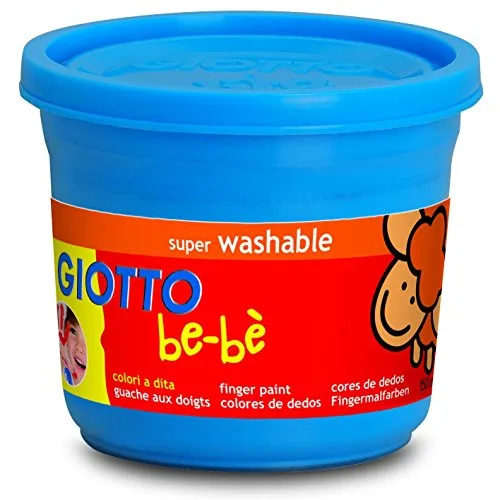 Giotto be-bè ▫️ Tinta para Pintar com os Dedos Lavável, Frascos, Cores variadas, 4 x 150 ml 4