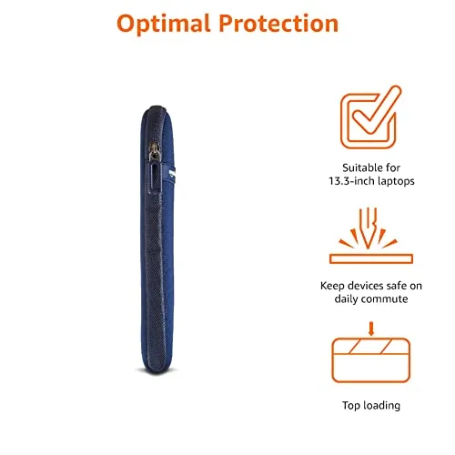 Amazon Basics ▫️ Bolsa para portáteis, 13,3 polegadas, azul-marinho 4