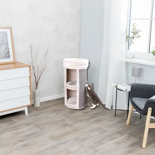 TRIXIE ▫️ Mexia - Torre para gatos de 2 andares, plataforma superior com cama removível, almofadas removíveis de 15,75 x 15,75 x 29 polegadas 2