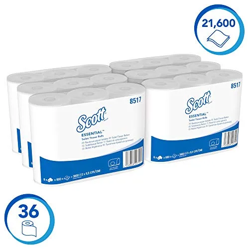 Scott ▫️ Papel higiénico 8517, 2 camadas, papel higiénico em rolo, 36x600 2