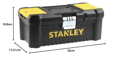 STANLEY ▫️ Caixa de ferramentas Essential, fechos metálicos, pega ergonómica, organizadores na tampa, tabuleiro removível - STST1-75515 4