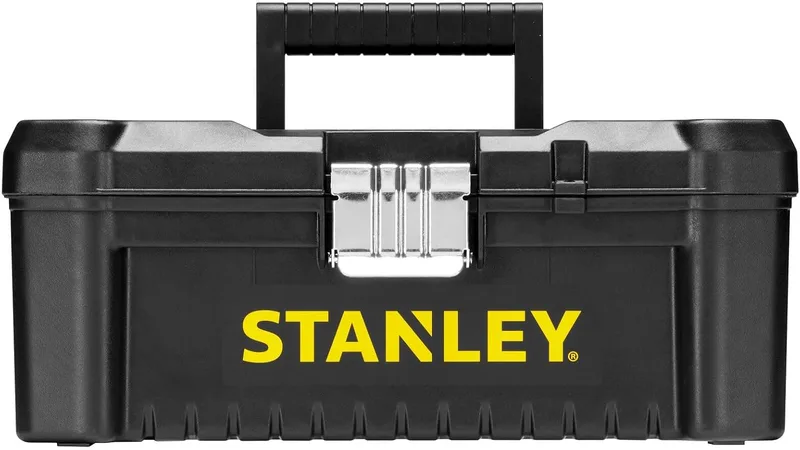 STANLEY ▫️ Caixa de ferramentas Essential, fechos metálicos, pega ergonómica, organizadores na tampa, tabuleiro removível - STST1-75515