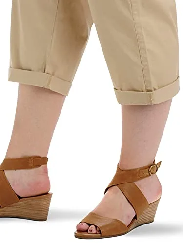 Lee ▫️ Calças Capri Plus Size com corte descontraído, cintura em malha Austyn e estilo cargo - Capri para mulher 3