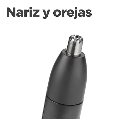 BaByliss ▫️ Aparador para o Nariz e as Orelhas - Sistema de 2 lâminas precisas, Funciona a pilhas, Aço inoxidável, Acessórios removíveis de fácil limpeza, Presente para homens, Preto, E650E 3