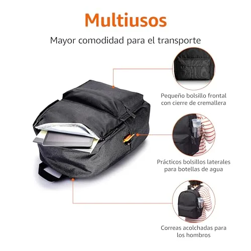 Amazon Basics ▫️ Mochila Clássica/para o Dia-a-dia/Escolar Preta, 1 unidade 3