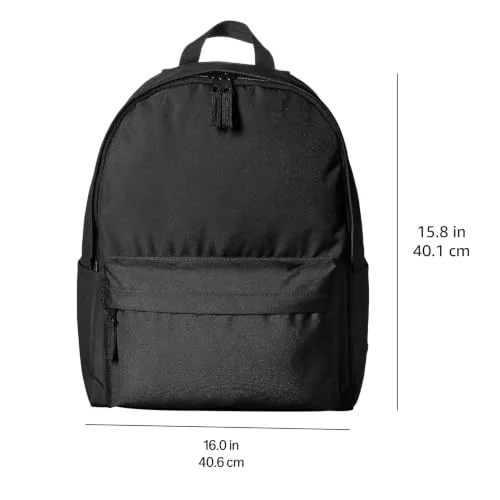 Amazon Basics ▫️ Mochila Clássica/para o Dia-a-dia/Escolar Preta, 1 unidade 6