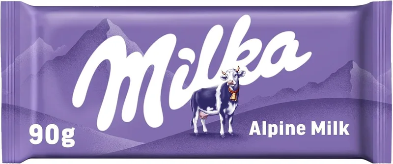 Milka ▫️ Tableta de Chocolate de Leite dos Alpes, 90 g