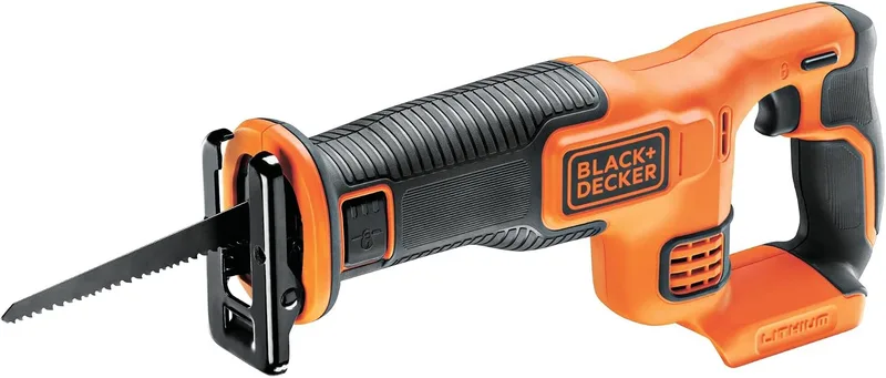 Black+Decker ▫️ BDCR18N-XJ - Serra sabre a bateria de 18 V, curso de 22 mm, sistema de mola deslizante, 0 - 3 000 cpm, não inclui carregador nem bateria