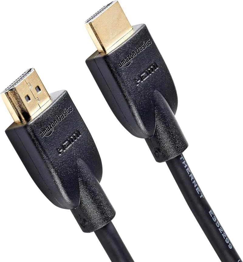 Amazon Basics ▫️ Cabo HDMI 4K de 0,9 m, alta velocidade de 18 Gbps com Ethernet, 4K a 60 Hz, 2160p, preto