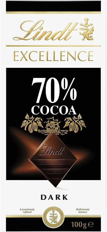 Lindt ▫️ EXCELENTE BLOCO DE CHOCOLATE NEGRO A 70%