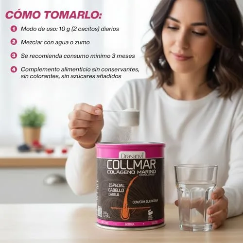 Drasanvi ▫️ Colagénio Marinho para o Cabelo | Com Biotina, Queratina, Zinco e Bambu 4
