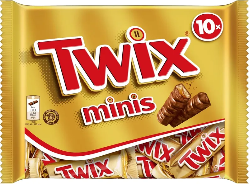 Twix ▫️ minis, embalagem de 10 unidades, 227 g