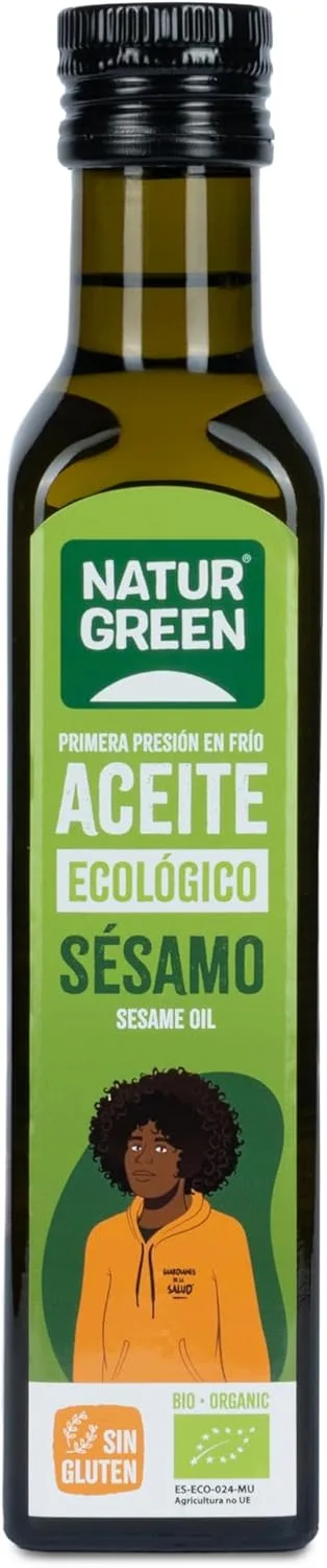 NaturGreen ▫️ Óleo de Sésamo Biológico de Primeira Prensagem (502278), 250 mililitros