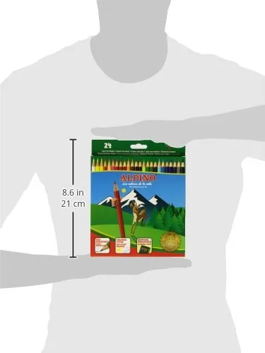Alpino ▫️ Lápis de cor 24 unidades | Lápis de cor para crianças | Desenha e pinta com cores vivas e brilhantes | Material escolar | Estojo para lápis de cor 3