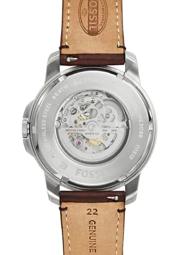 Fossil ▫️ Grant – Relógio mecânico automático em aço inoxidável para homem 3
