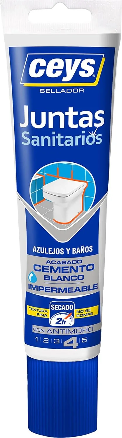 ceys ▫️ Selante para juntas de casa de banho e azulejos - Branco - Vedações e reparações - 125ML