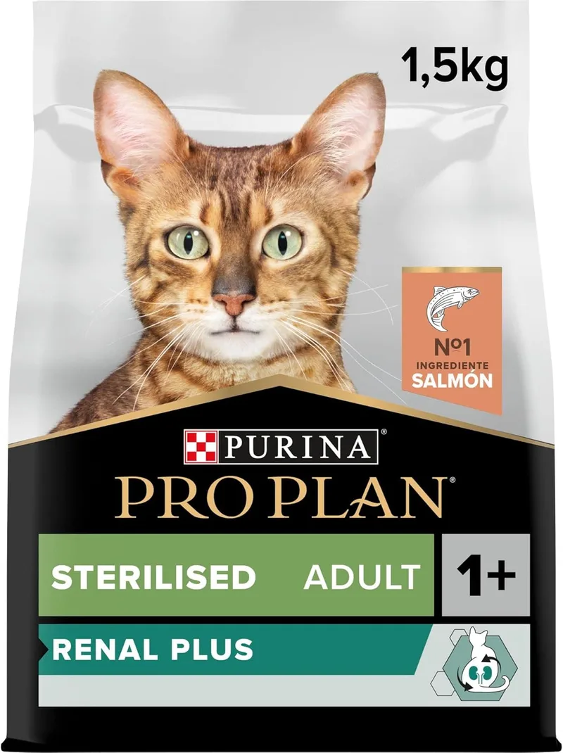 Pro Plan ▫️ Purina Adult Sterilised Cat Food with Salmon, 6 sacos de 1,5 kg