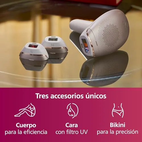 PHILIPS ▫️ Lumea série 7000, aparelho de depilação IPL, alternativa à depilação a laser, 3 acessórios para o corpo, o rosto e a zona do biquíni, modelo SC1999/00 4