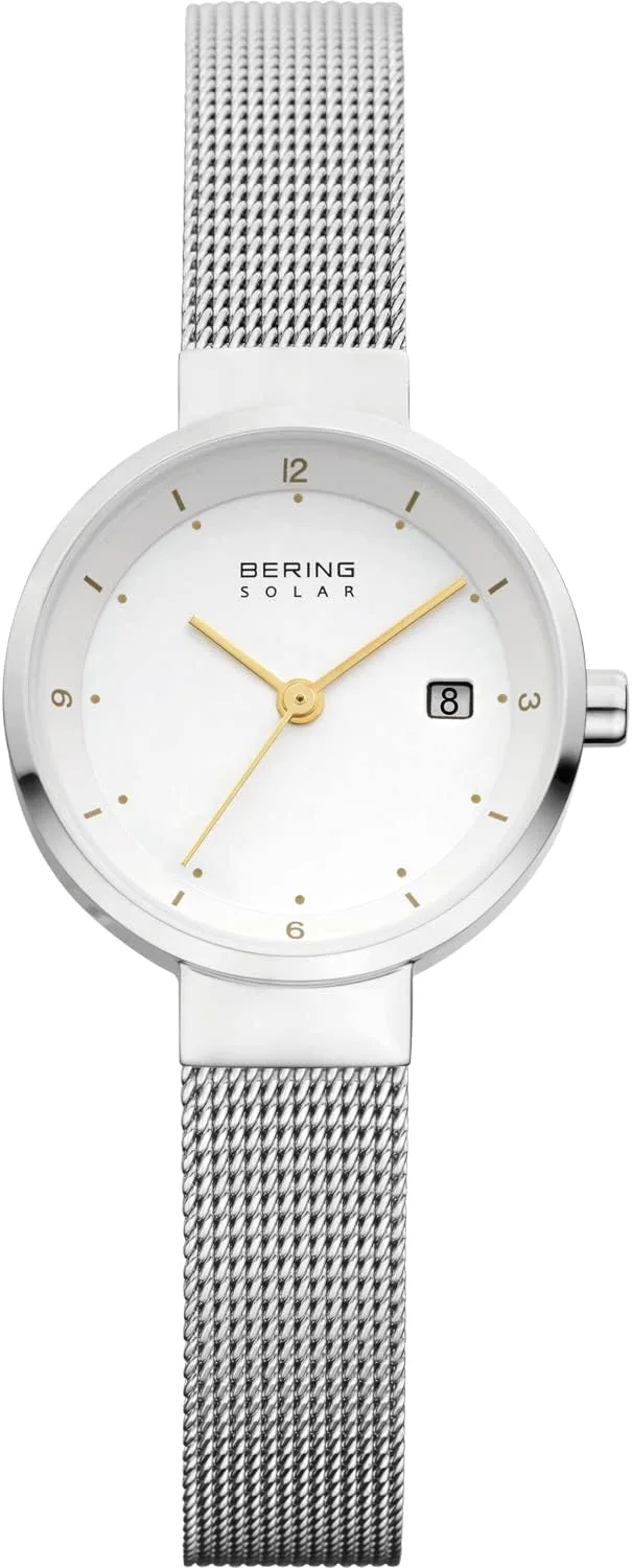 BERING ▫️ 14426 Relógio de Quartzo para Mulher com Caixa e Mostrador em Aço Inoxidável de 26 mm, Bracelete Milanesa, Cristal de Safira e Resistência à Água 5 ATM